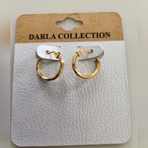 Darla collection Gold Tone Small Hoop Earrings